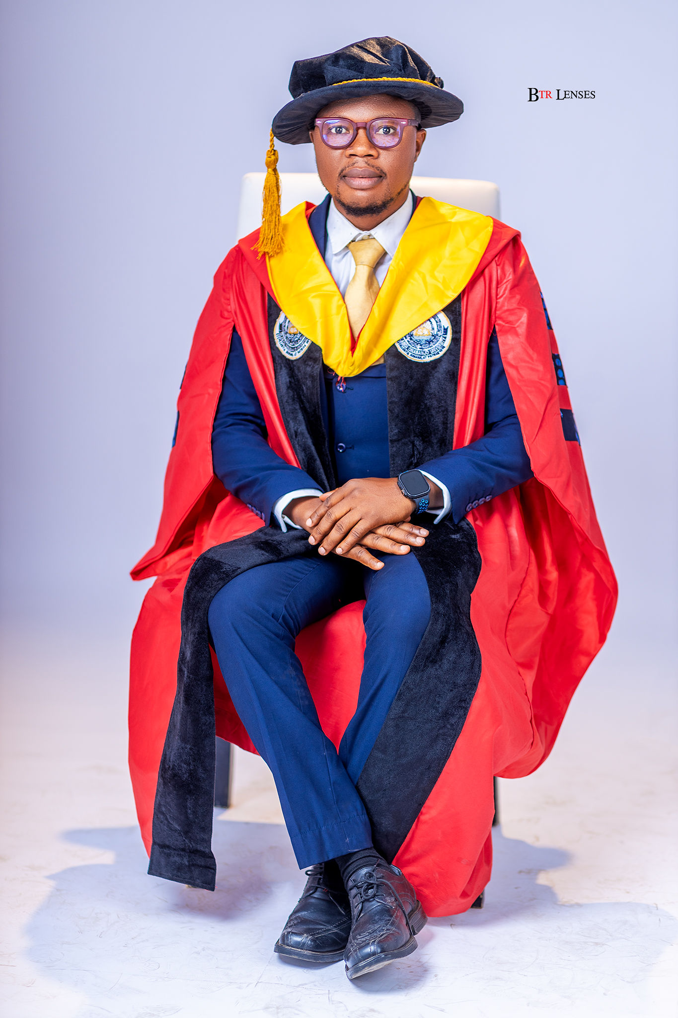 Seated doctoral portrait