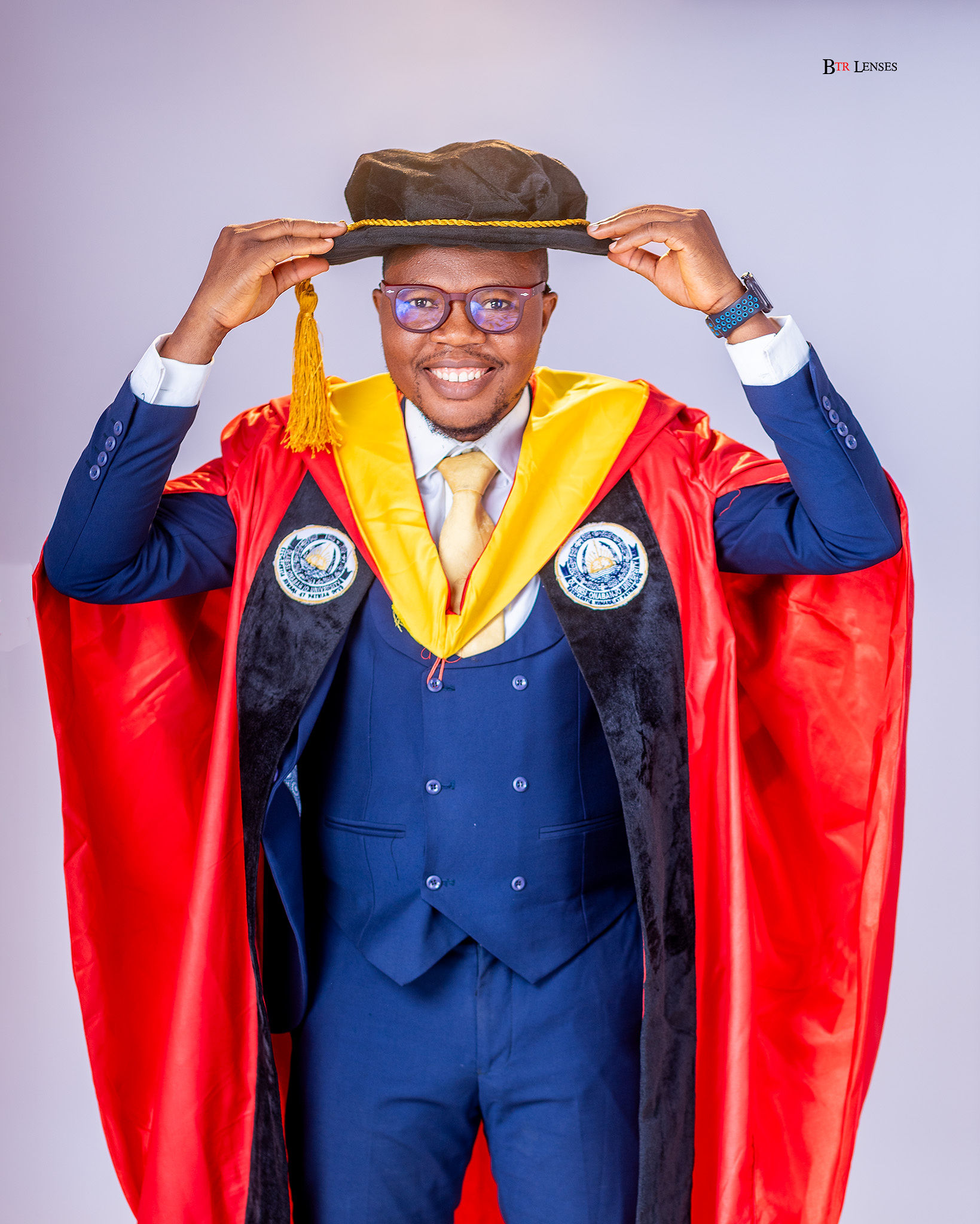 Dr Oladapo celebrating his doctoral achievement